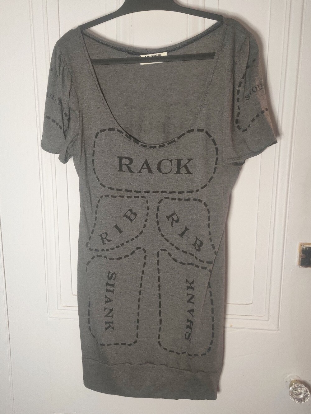 Cuts Of Meat Dress by I'm Your Present in Charcoal Gray